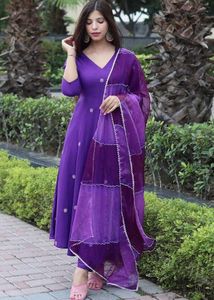 Purple Ethnic Kurta Set