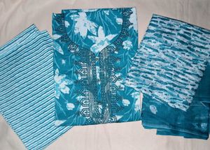 Pretty Printed Suit Material For Women 🩵✨️
