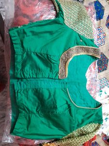 Aari Blouse with Embellished Sleeves