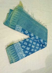 Blue Printed Saree