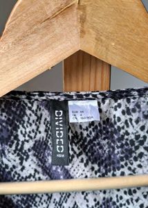 H&amp;M Snakeskin Print Wrap Top