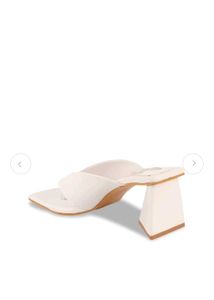 White Block Heel Sandals