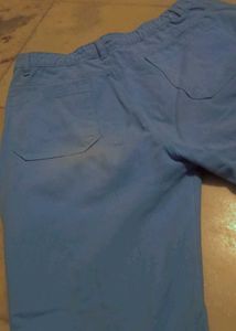 Blue Casual Pants