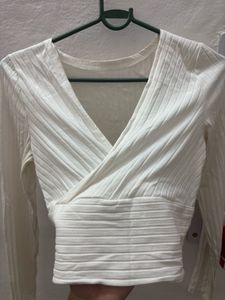 White Long Sleeve Top