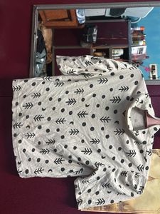 Patterned Turtleneck Top
