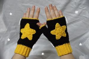 Handmade Star Fingerless Gloves