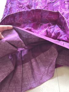 Purple &amp; Gold Anarkali Set