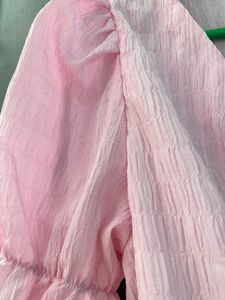 Pink Puff Sleeve Top