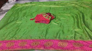 GREEN&amp;PINK SAREE