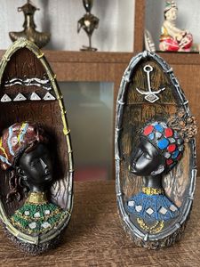 African Lady Bust Statue Decor