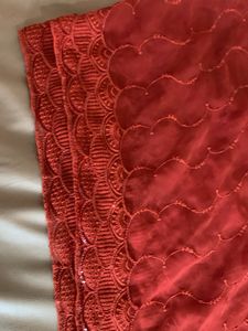 Red Work Dupatta