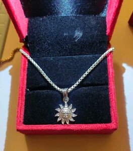 pure silver sun pendent