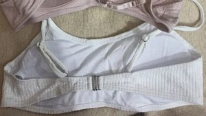 White Striped Bra