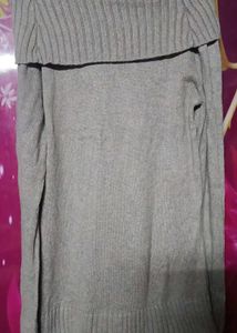 Gray Turtleneck Sweater