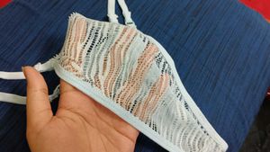 Light Blue Lace Thong