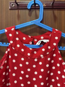 Red Polka Dot Girls Dress