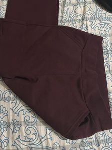 Burgundy Wide Leg Pants