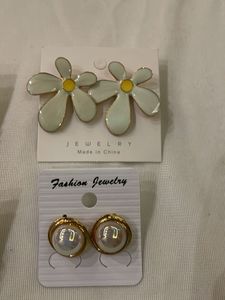 Earring Bundle - Floral, Pearl, and Statement Stud