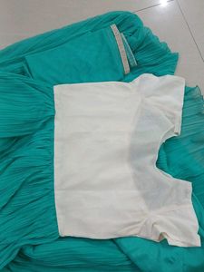 Teal Embroidered Anarkali Dress