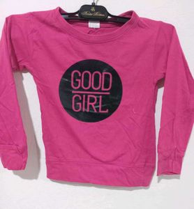 Pink 'Good Girl' Graphic Sweatshirt