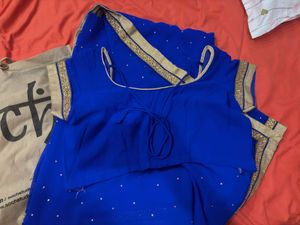 “Soch” Royal Blur Sarre + Blouse