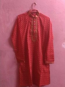 Red Printed Kurta
