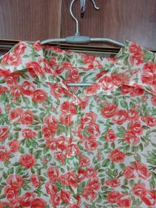 Floral Print Button-Down Shirt