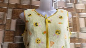 Cute Character Print Sleeveless Sweater