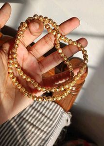 Golden Round Beads