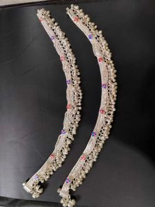 Silver Anklets with Bells