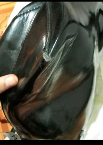 Guess Black Patent Tote Bag