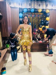 Shiny Gold Party Outfit