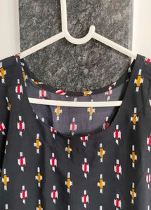 Printed Black Dress