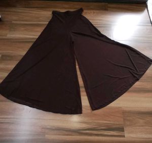 Brown Flowy Palazzo Pants