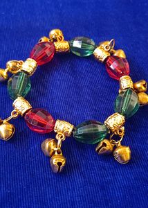 Cristal With Ghughri (Green &amp; Maroon)
