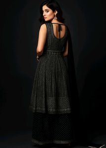 Black Embellished Garara Sharara