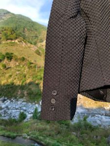 Korean Black Jacket With Textured Fabric
