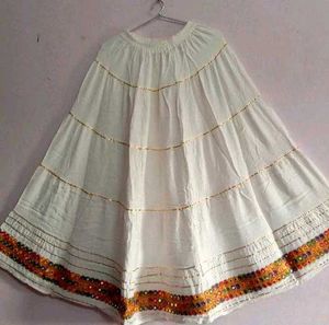 Rajasthani lehnga kurti set mirror worked