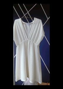 White Knit Mini Dress