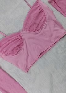 Urbanic 3 Piece Pink Bustier Top