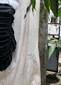 207. Black Ruched Bodycon Dress