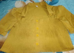 Mustard Crop Top.        cash only