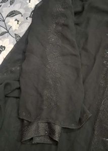 Elegant Black Abaya with Embellishments