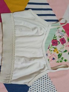 White Cropped Tank Top