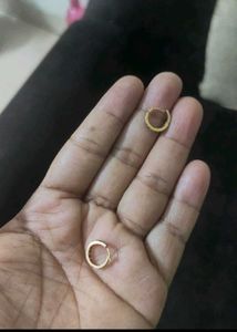 Gold Hoop .34 Gram Each ..