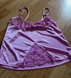 Cute Salon Lace Detailed Sleepwear Top