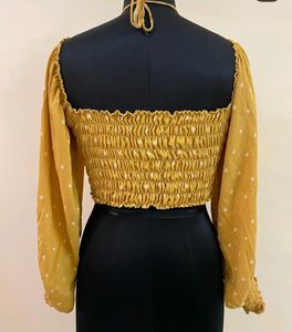 Yellow Polka Dot Top