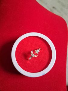Moon &amp; Star Ring Silver