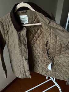 QUILTED LIGHWEIGHT DARK BROWN JACKET