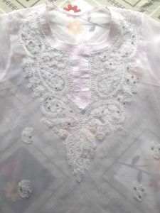 Chikankari Kurta With Jeans And Inner